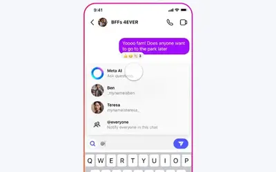 Meta lança assistente de IA no WhatsApp, Instagram, Facebook e Messenger