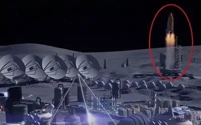Vídeo de divulgação da base lunar da China mostra ônibus espacial da NASA