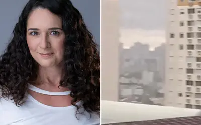 Atriz gaúcha Elisa Lucas mostra vista de seu apartamento em Porto Alegre após volta da chuva